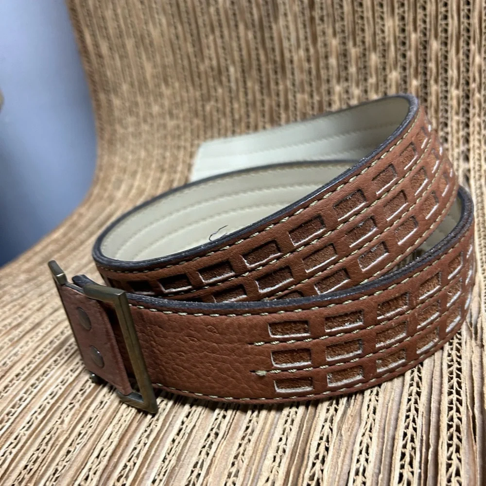 Vintage Brown Leather Belt